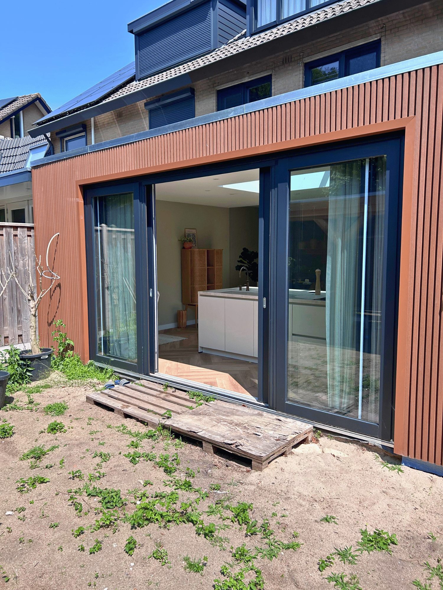 Kunststof schuifpui - breed uitzicht